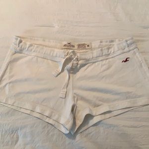 Hollister white mini shorts
